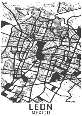 Leon Mexico City Map