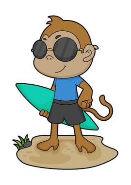 Monkey Surfer Surfboard