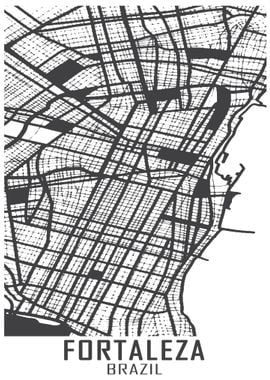 Fortaleza Brazil City Map