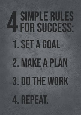 4 Rules For Success