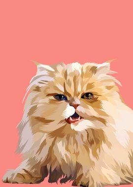 Persian cat in vector