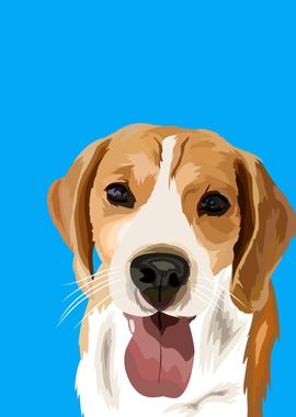 Beagle dog in vector style