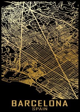 Barcelona Spain City Map