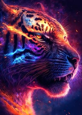 'Mystic Tiger Nebula' Poster, picture, metal print, paint by nogar007 ...