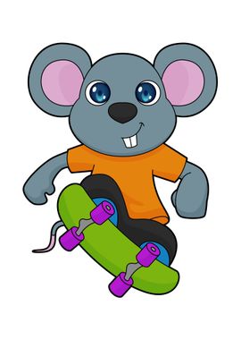 Mouse Skater Skateboard