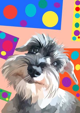 Schnauzer dog in vector