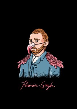 Artsy Flamingo Van Gogh