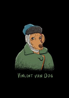 Artsy Van Gogh Dog Design