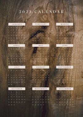 2023 Wooden Calendar