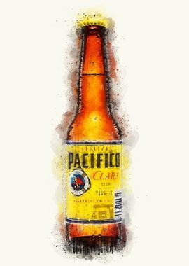 Vintage Beer Watercolor