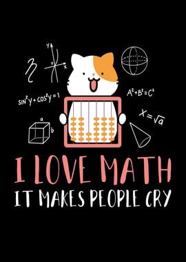 I Love Math Kitten Cats