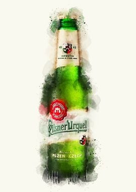 Vintage Beer Watercolor