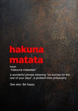 hakuna matata definition