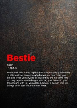 bestie definition poster