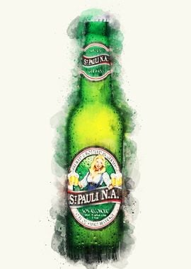 Vintage Beer Watercolor