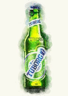 Vintage Beer Watercolor