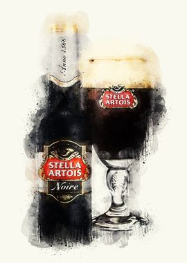 Vintage Beer Watercolor