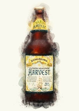 Vintage Beer Watercolor