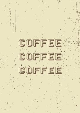 Coffee pixel vintage font