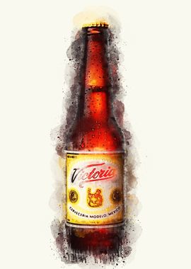 Vintage Beer Watercolor