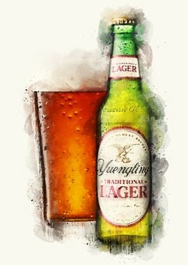 Vintage Beer Watercolor