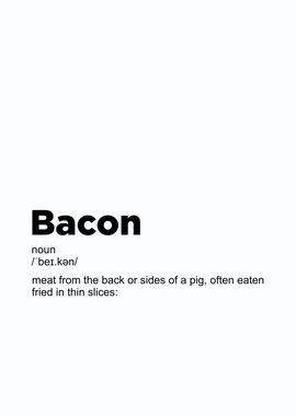 Bacon definition poster