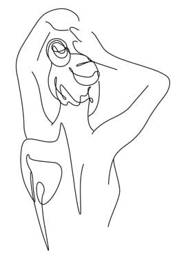 One Line Art Woman