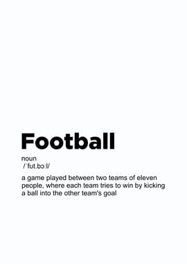 Football definition poster