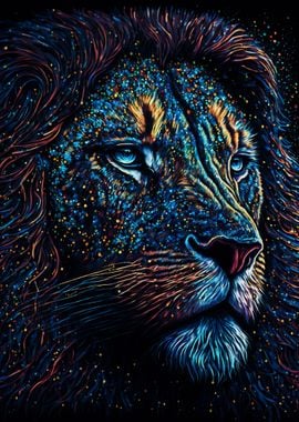 Splash Paint Lion