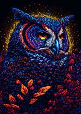 Splash Paint Owl