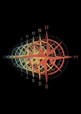 Compass Symbol Retro