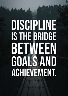 Discipline Is The Bridge