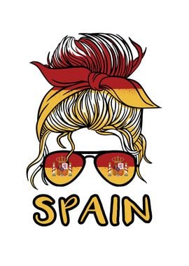 Spain Girl football Gift