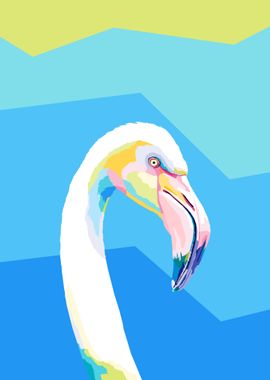 Flamingo Pop art