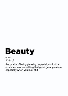 beauty definition poster