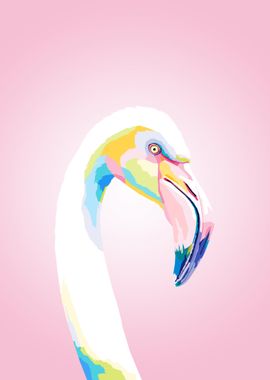 Flamingo Pop art