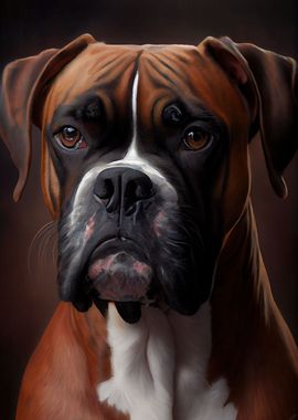 Boxer Oil Paint