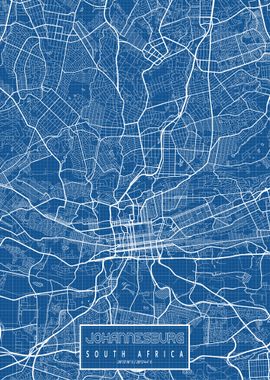 Johannesburg Map Blueprint