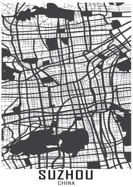 Suzhou China City Map