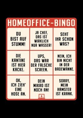 Homeoffice Bingo Buero