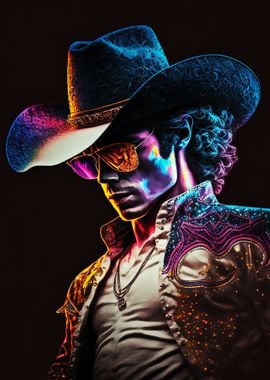 Disco cowboy art