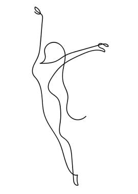 One Line Art Woman