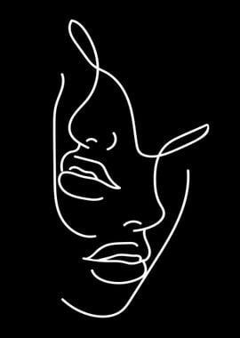 One Line Art Woman