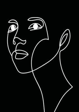 One Line Art Woman