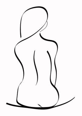 One Line Art Woman