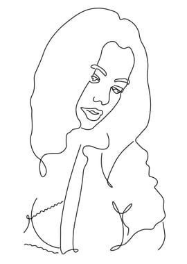 One Line Art Woman