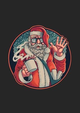 Coffee time santa