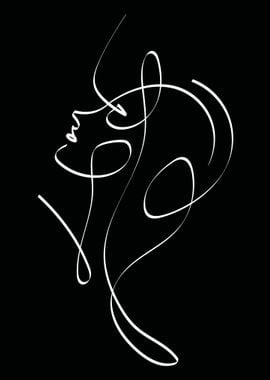 One Line Art Woman