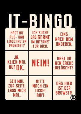 IT Support Bingo Helpdesk