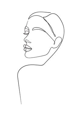 Erotic woman minimal lines